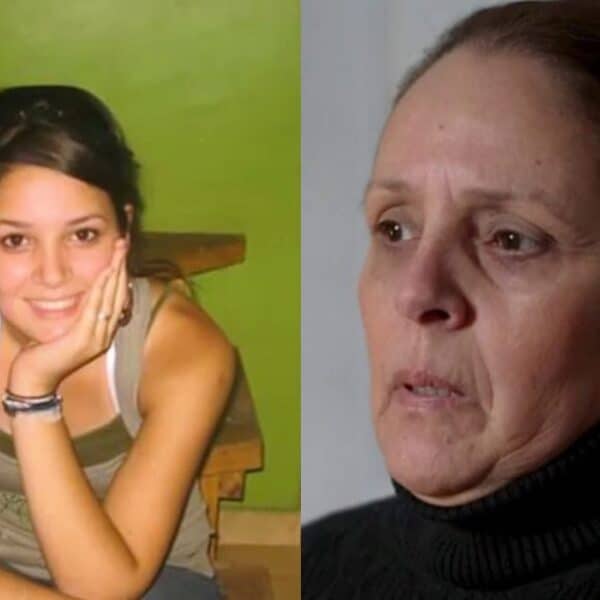 Marta León, madre de Mariana Sepúlveda, durante la búsqueda de su hija desaparecida en 2008