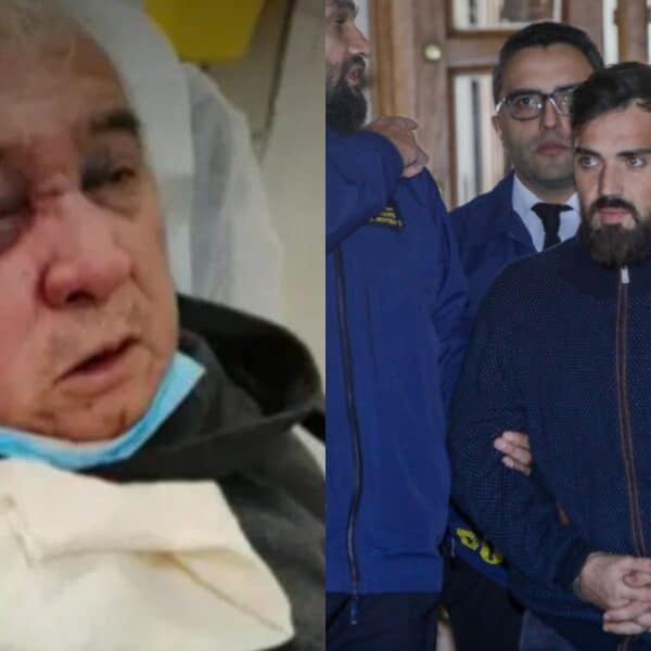 Martín de los Santos, imputado por la golpiza a un conserje en Vitacura, tras su extradición desde Brasil a Chile.