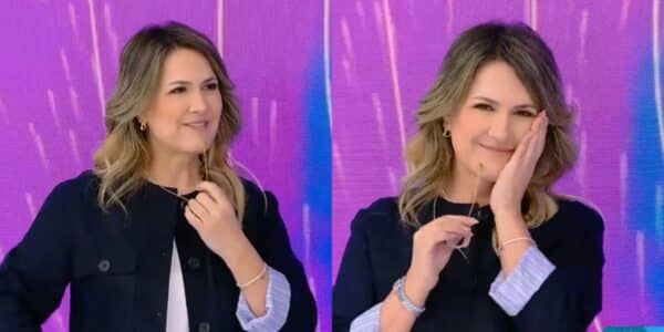 Michelle Adam durante una emisión de Tu Día, antes de retirarse para acompañar a sus hijos en sus presentaciones escolares de Fiestas Patrias.