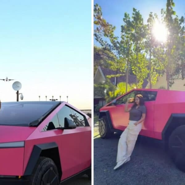 Naya Fácil posa junto a su Tesla Cybertruck en fotografía de Instagram