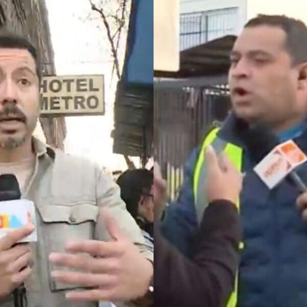 Tenso momento en vivo entre los noteros Tomás Cancino de Contigo en la Mañana y Rodrigo Pérez de Tu Día durante un allanamiento en Independencia