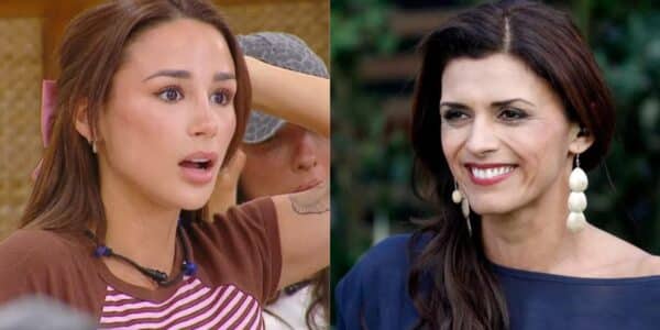 Oriana Marzoli encara a la Guarén y Nicolás Solabarrieta en un tenso momento de Volverías con tu Ex 2
