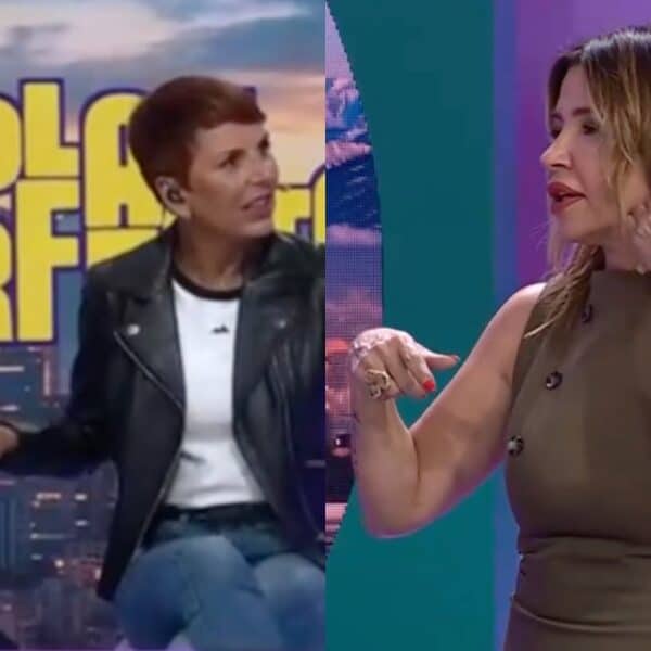 Pancha Merino, actriz y panelista de Plan Perfecto de Chilevisión, durante una emisión del programa de farándula de la tarde