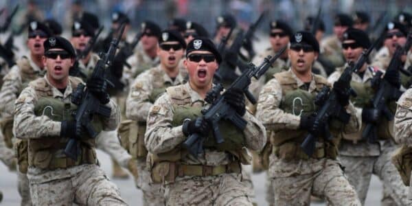 Ensayos de la Parada Militar 2026 en la Elipse del Parque O'Higgins