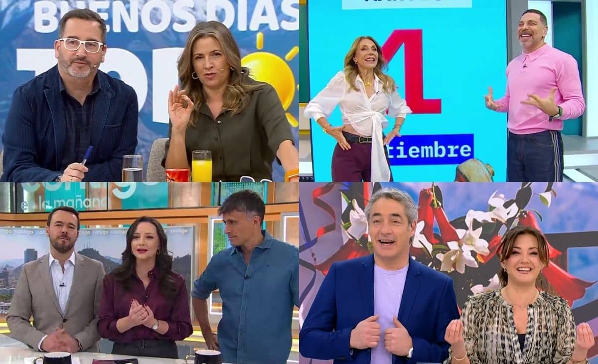 Conductores de la competencia matinal por el rating matinal de este viernes 4 en la televisión chilena