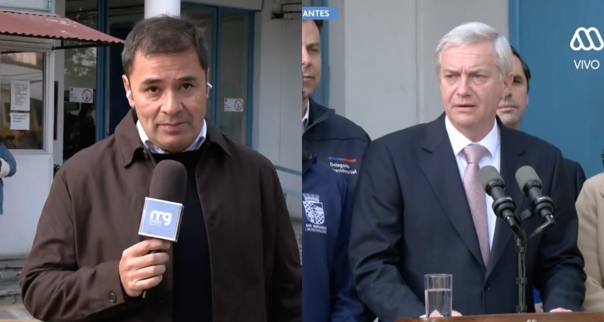 El periodista Roberto Saa informando en vivo con expresión de desconcierto y molestia