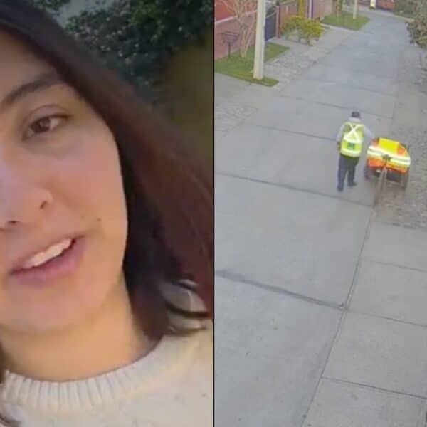 Un video de una cámara de vigilancia captó el tranquilo robo de una bandera chilena desde el frontis de una casa en plenas Fiestas Patrias, viral que generó ola de reacciones en redes