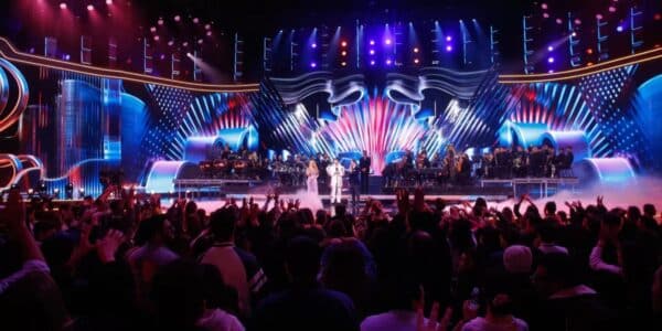 Rudy Rey durante su presentación en Coliseo de Mega buscando volver al Festival de Viña
