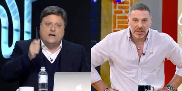 Sebastián Alemparte en el panel del programa Sin Filtros durante una transmisión en vivo, donde el abogado alertó sobre el clima contra el Presidente José Antonio Kast en las fondas de Fiestas Patrias.