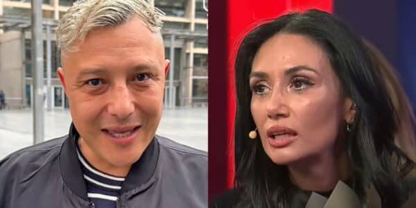 Sergio Rojas, periodista de espectáculos, a su llegada al Centro de Justicia para la audiencia por la querella de Pamela Díaz