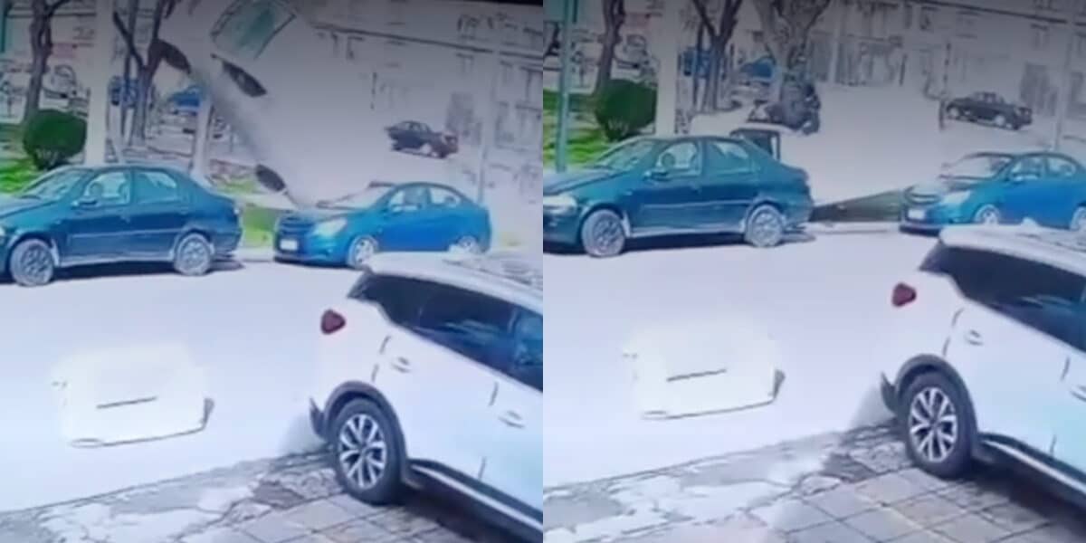 Vehículo volcado en Independencia tras persecución de Carabineros a delincuentes que robaron cigarrillos
