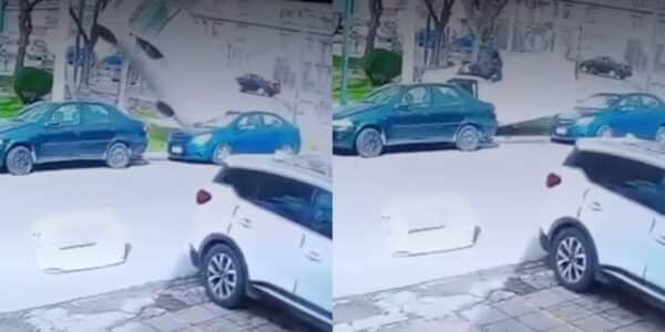 Vehículo volcado en Independencia tras persecución de Carabineros a delincuentes que robaron cigarrillos