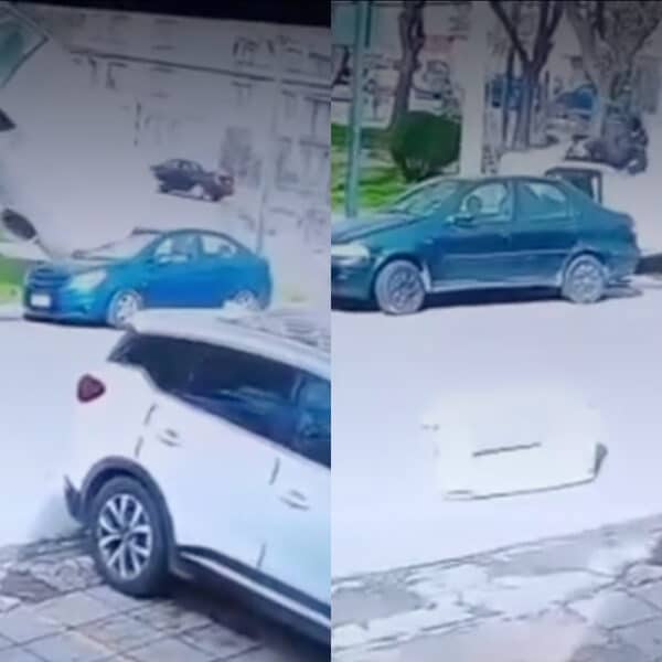 Vehículo volcado en Independencia tras persecución de Carabineros a delincuentes que robaron cigarrillos