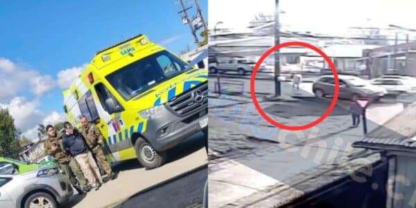 Exterior del jardín infantil El Canelito, en avenida René Schneider, donde ocurrió el atropello en Valdivia.