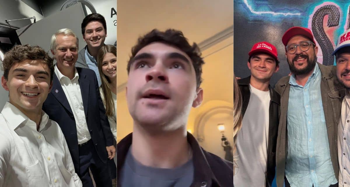 Borja Yáñez, estudiante de Derecho de la UC y dirigente del Movimiento Gremial, llamó a la contramarcha frente a la marcha de la Confech y terminó agredido por manifestantes.