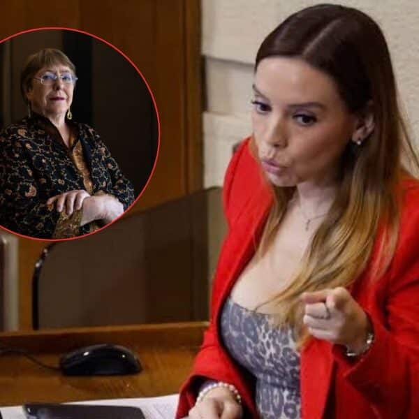 Camila Flores durante una actividad en el Senado en medio del debate político por el futuro presidencial de Michelle Bachelet.