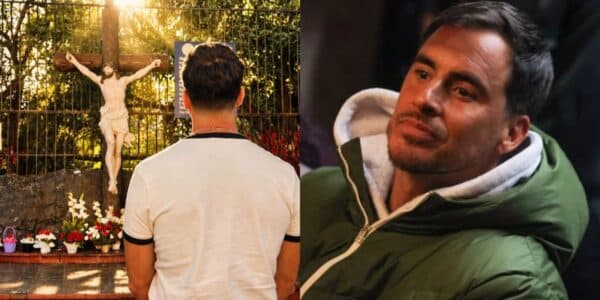 El ex chico reality Camilo Huerta durante una aparición pública en Santiago