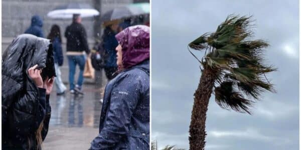 Nubosidad y precipitaciones sobre la zona centro-sur de Chile ante la aproximación de un ciclón extratropical.