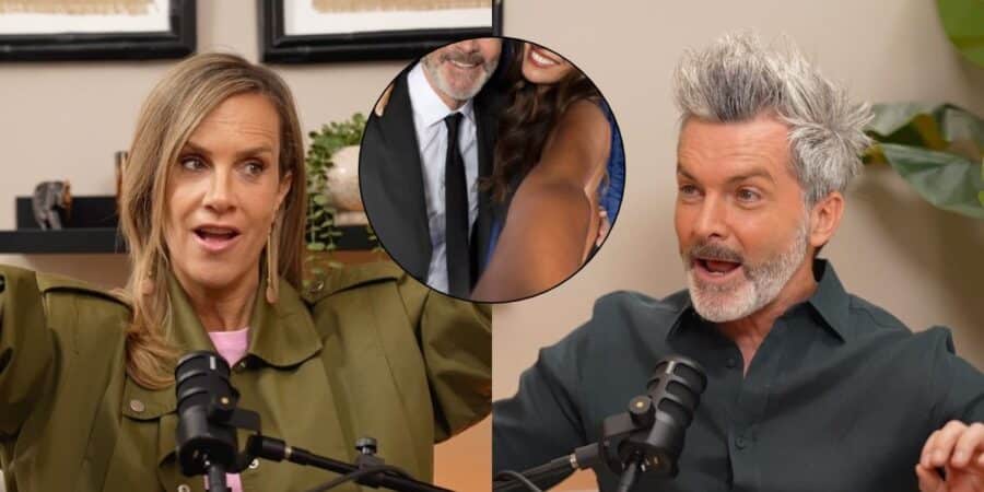 El periodista Cristián Sánchez junto a su esposa Diana Bolocco, quien reaccionó en Instagram a la reciente sesión fotográfica del animador.