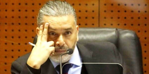 Daniel Urrutia durante una audiencia en el Centro de Justicia de Santiago.