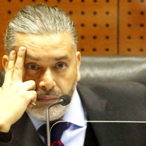 Daniel Urrutia durante una audiencia en el Centro de Justicia de Santiago.