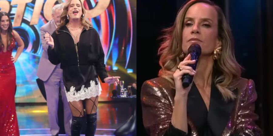 Diana Bolocco en un estudio de televisión a propósito de sus declaraciones sobre la rutina de Stefan Kramer en el estreno de Vértigo