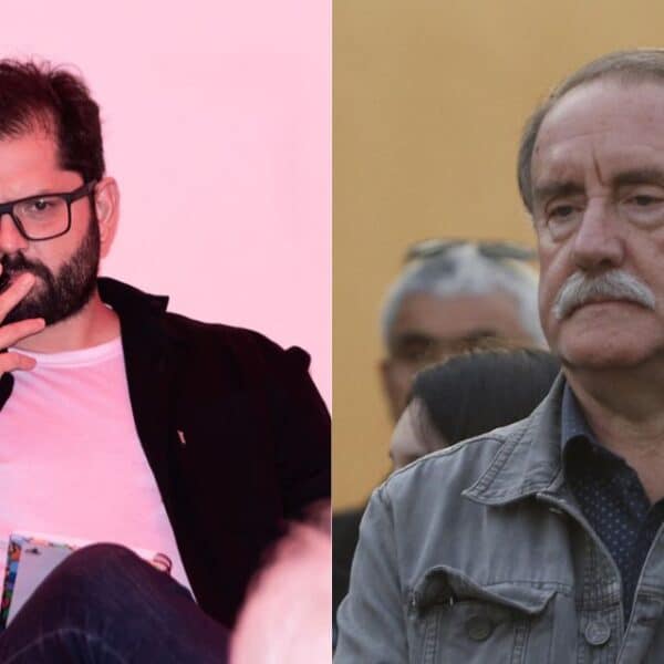 Eduardo Artés durante una actividad pública, tras reaccionar a una declaración sobre Nicaragua firmada por Gabriel Boric.