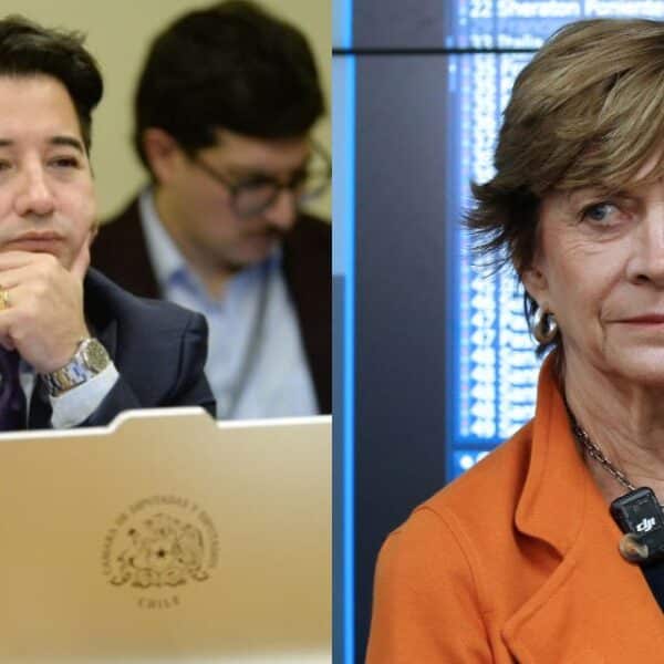 Evelyn Matthei durante una actividad pública en medio de la controversia generada por las declaraciones de Javier Olivares.