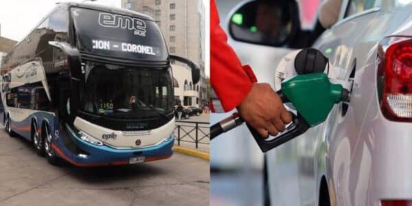 Buses interurbanos en un terminal de pasajeros tras el estado de alerta declarado por FENABUS ante la nueva alza del diésel