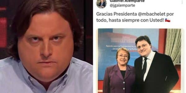 Gabriel Alemparte durante una intervención pública en medio del debate por el futuro político de Michelle Bachelet.