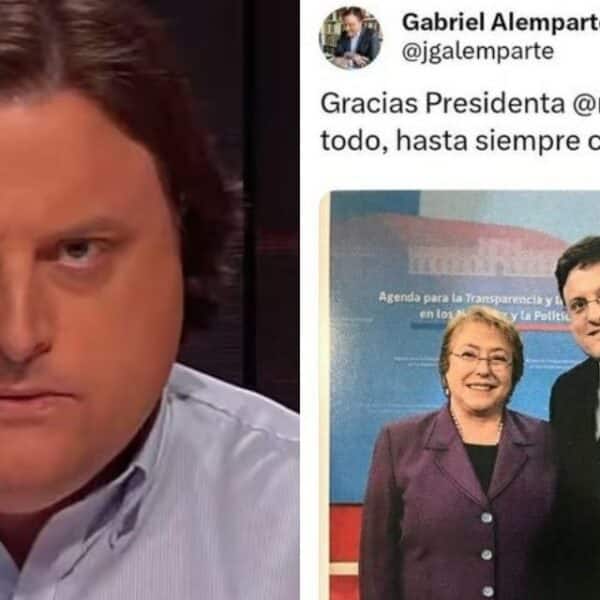 Gabriel Alemparte durante una intervención pública en medio del debate por el futuro político de Michelle Bachelet.