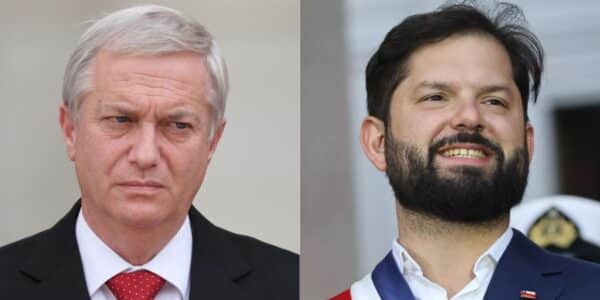 Gabriel Boric y José Antonio Kast en una composición sobre el monitor de liderazgos políticos de Datavoz.