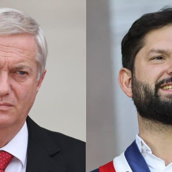 Gabriel Boric y José Antonio Kast en una composición sobre el monitor de liderazgos políticos de Datavoz.