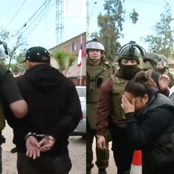 Una joven encaró a Carabineros cuando detenían a su papá en Lo Espejo, pero su reacción cambió por completo al conocer el motivo, en un momento captado por un matinal.