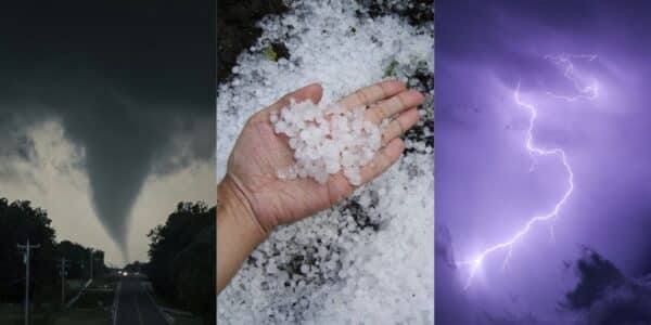 Nubes de tormenta sobre una ciudad de Chile ante los avisos de Meteorología por inestabilidad atmosférica y lluvias.