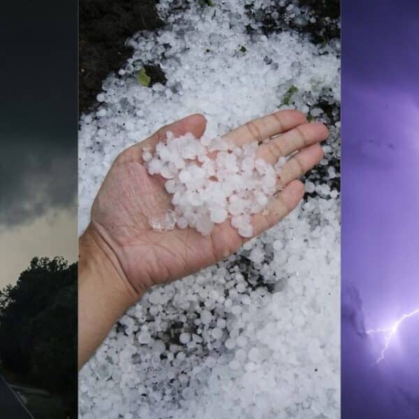Nubes de tormenta sobre una ciudad de Chile ante los avisos de Meteorología por inestabilidad atmosférica y lluvias.