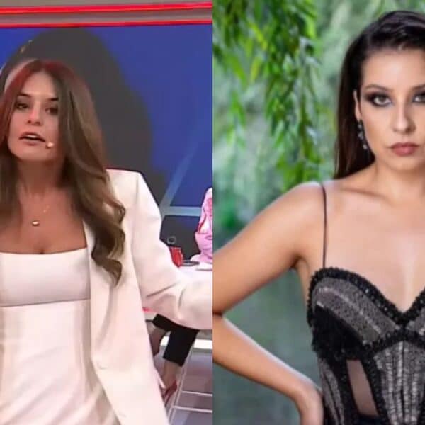 Isidora Gaete durante una emisión de Alfombra Roja en medio de la polémica por sus comentarios sobre María José Quintanilla.