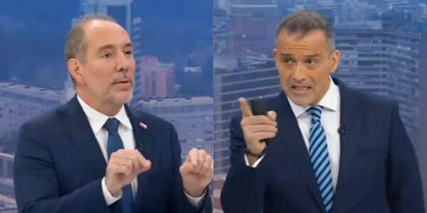 El periodista Iván Núñez en la señal de Canal 24 Horas: protagonizó un tenso cruce en vivo con el biministro De Grange por las alertas tras el aluvión.
