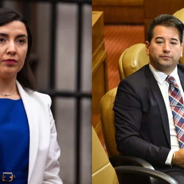 Javier Olivares durante una actividad en el Congreso, en medio de su nuevo cruce con la ministra Judith Marín.