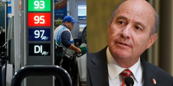 El ministro de Hacienda Jorge Quiroz anticipando una nueva alza de combustibles en Chile