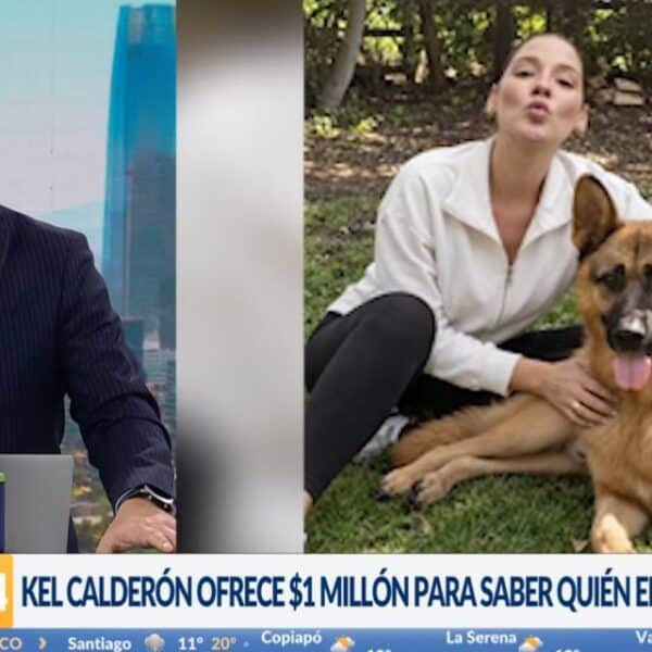 Kel Calderón junto a su perro Zeus tras denunciar en televisión el envenenamiento de su mascota en Pelarco