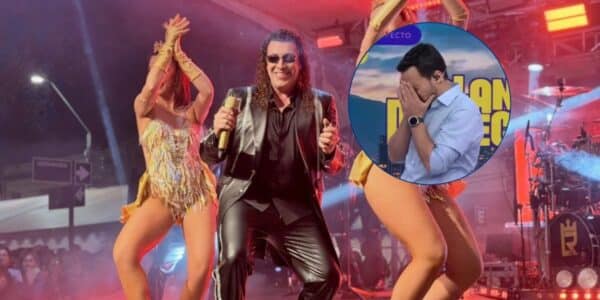 El cantante chileno Leo Rey durante una presentación musical, en medio de las revelaciones sobre sus tarifas por concierto.
