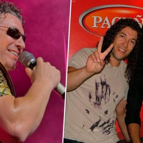Leo Rey durante una presentación musical, en medio de la controversia judicial con su antiguo compañero de La Noche, Alexítico.