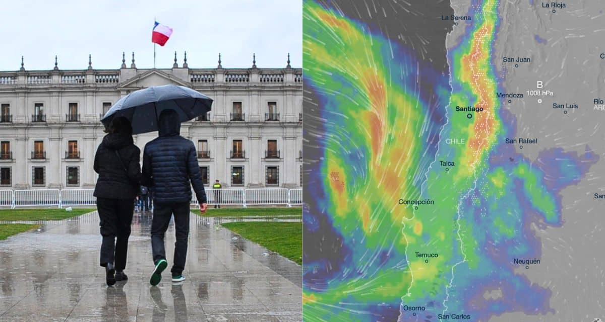 Lluvias en Santiago, Región Metropolitana, sistema frontal, DMC, Lissette Aguilera