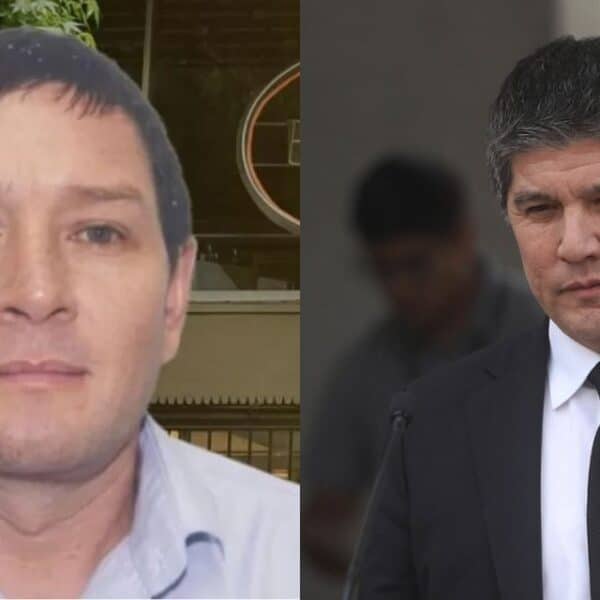 Manuel Monsalve durante una comparecencia judicial en medio del avance de la causa que enfrenta en Santiago.