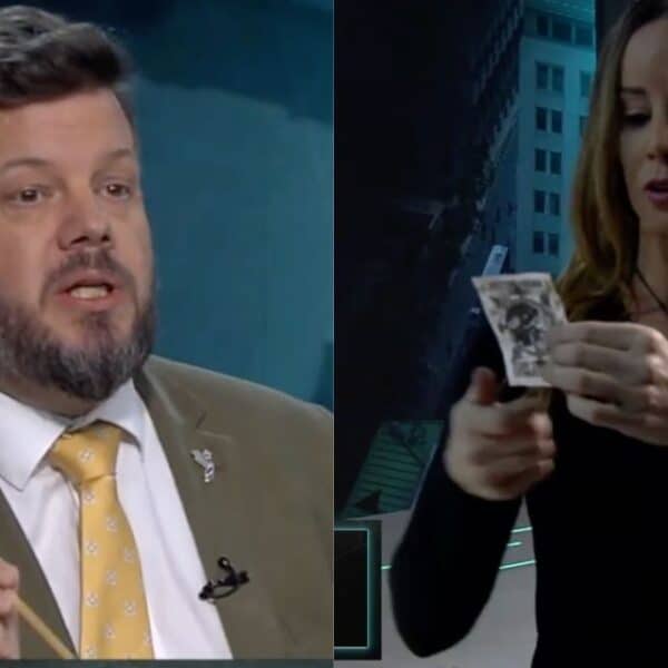 Mara Sedini exhibió en Sin Filtros los panfletos recogidos tras la marcha de la Confech, y una de las imágenes provocó la furiosa reacción de Johannes Kaiser.