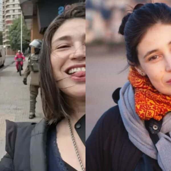 María Paz Grandjean, actriz chilena que publicó un mensaje contra Carabineros durante el séptimo aniversario del estallido social.