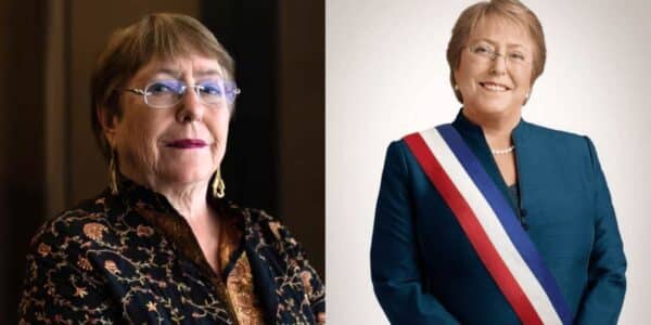 Michelle Bachelet durante una actividad pública en medio de su renovado protagonismo en el escenario político chileno.