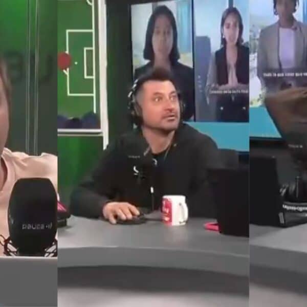 Nicolás Peric durante una emisión de Pauta de Juego junto al equipo del programa deportivo de Radio Pauta.