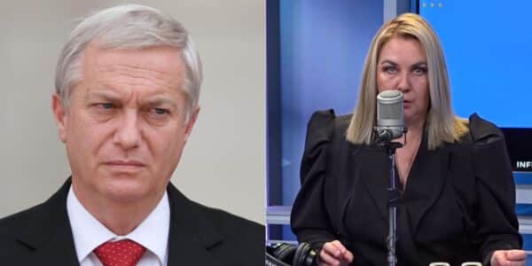 La diputada Pamela Jiles durante una intervención política en la que evaluó los primeros siete meses del gobierno de José Antonio Kast.